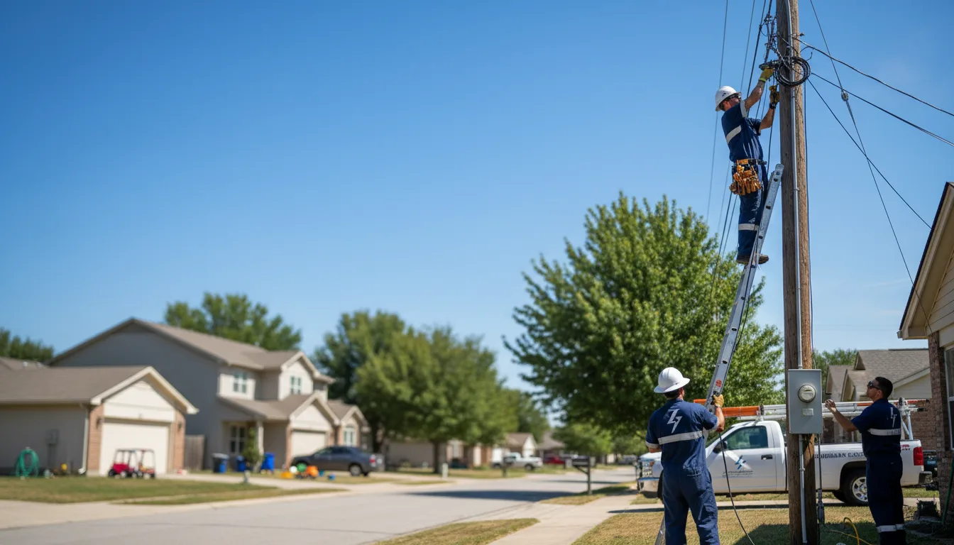 Residential electrician providing installation services in Yukon, MO